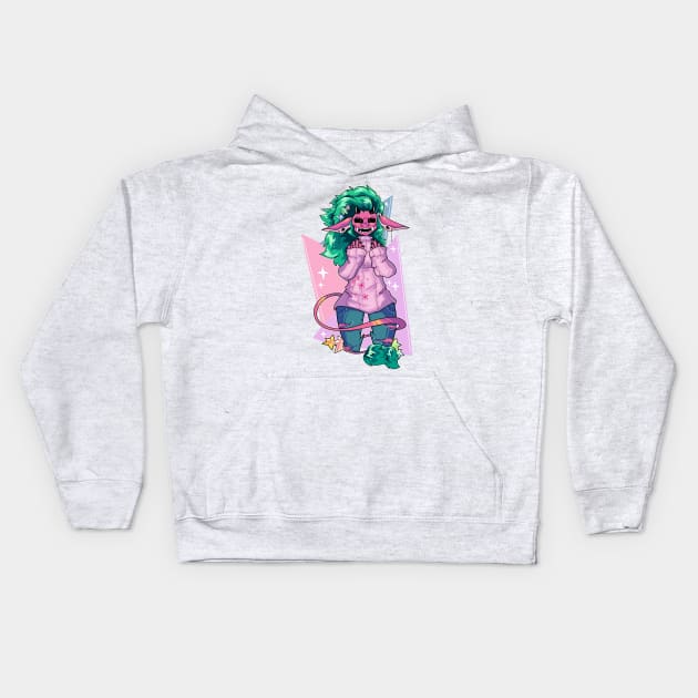 Oni Girl Kids Hoodie by Yukipyro